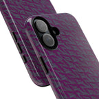 Shockproof Iphone 17 Pro Cover, Purple Geometric Dual-Layer TPU Case, UV-Protected