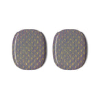 Close-up of the AirPods Max Case — Purple Houndstooth Luxe Shell Cover, highlighting the intricate details of the stylish pattern and the durability of the scratch-resistant AirPods case.