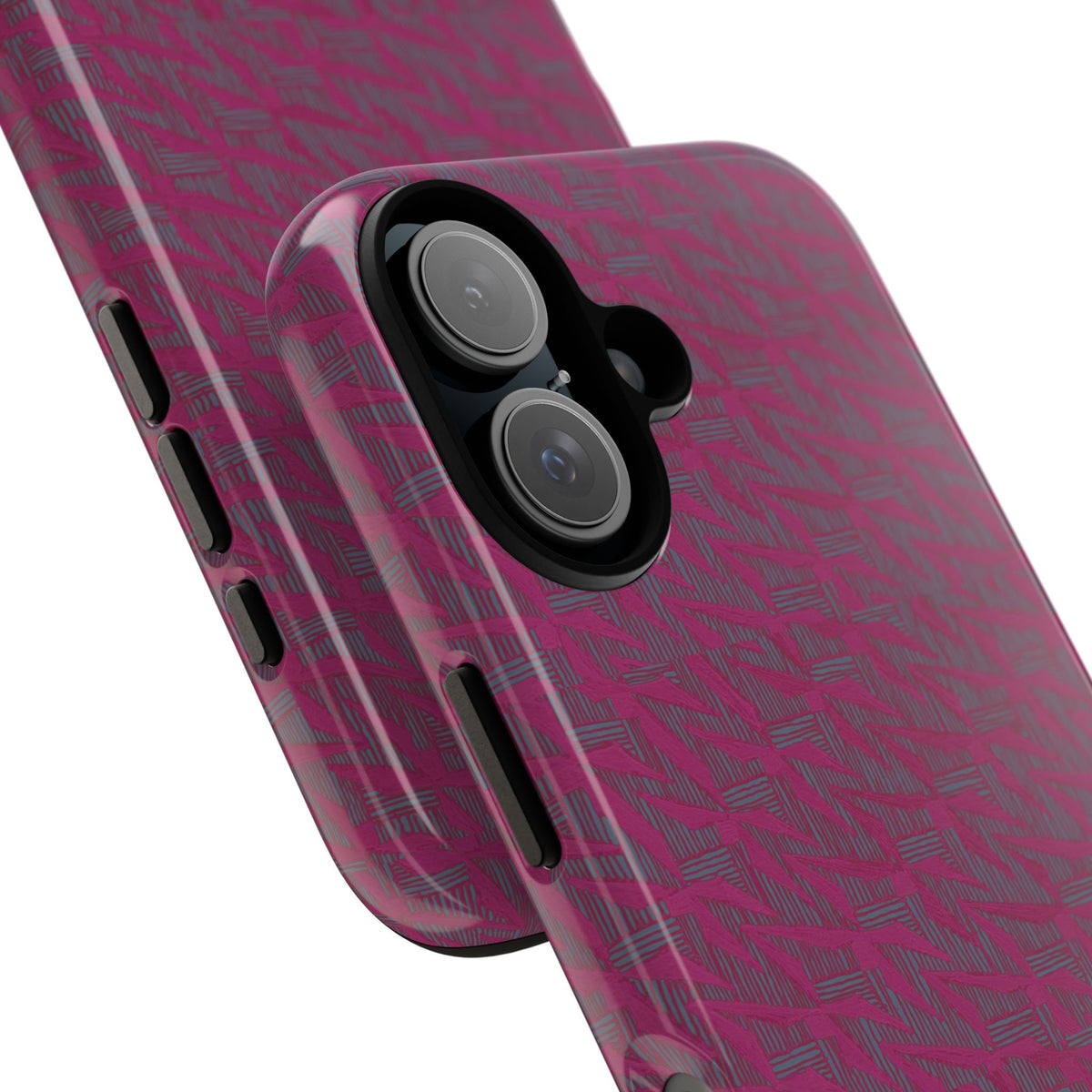 Pink Textured Wireless Charging Case | Premium Slim Dual-Layer Protective iPhone Cover