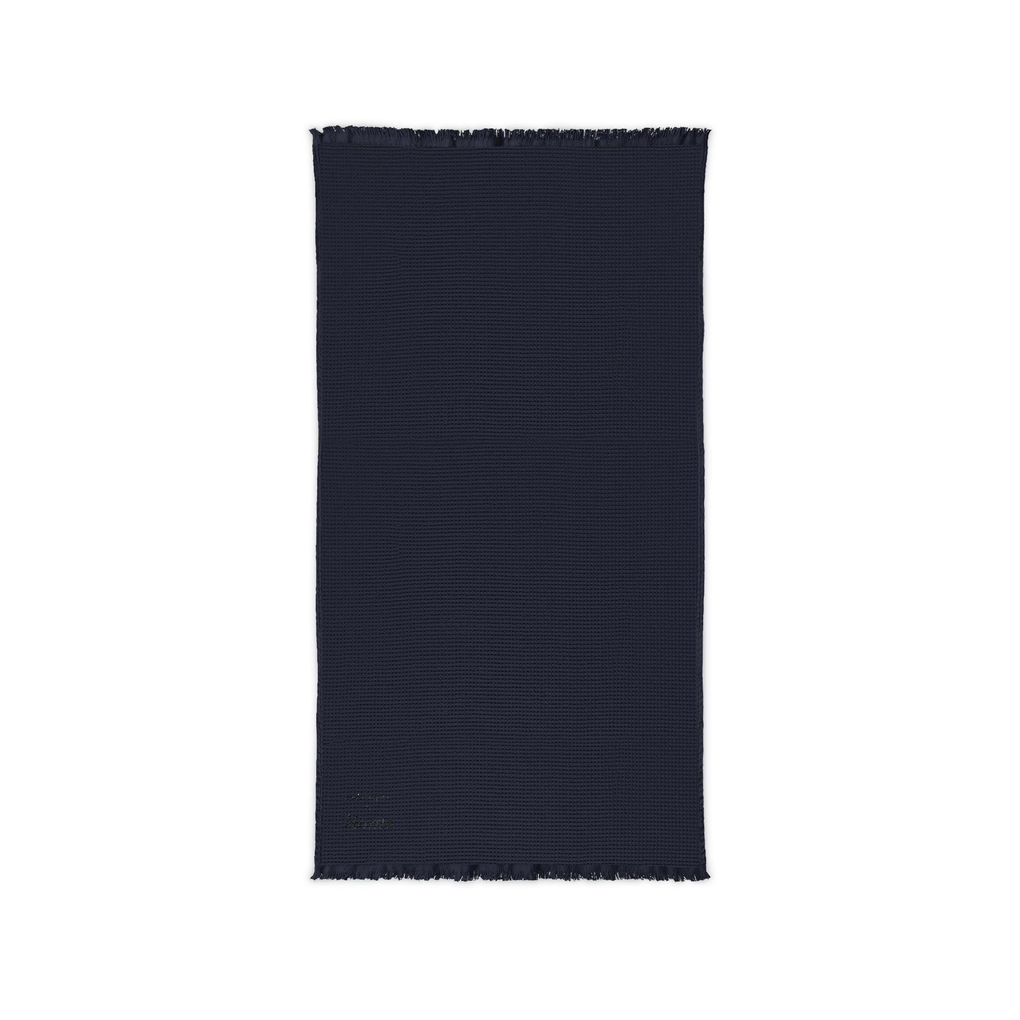 Waffle Cotton Throw Blanket — Embroidered "Home" Accent Throw