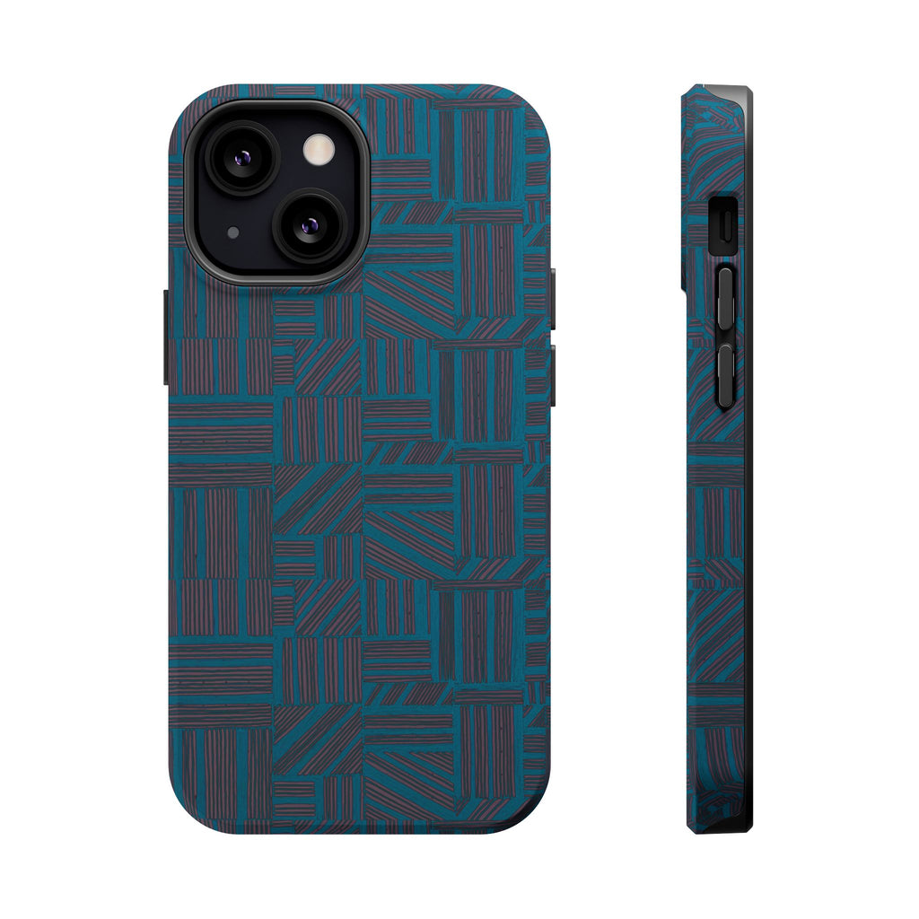 Impact Resistant Phone Case-20% OFF Entire Order, And Free Shipping, Teal Geometric MagSafe case for a modern iPhone design; impact resistant iphone 17 case-20% OFF Entire Order, and Free Shipping.