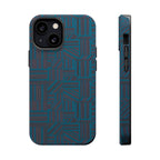 Impact Resistant Phone Case-20% OFF Entire Order, And Free Shipping, Teal Geometric MagSafe case for a modern iPhone design; impact resistant iphone 17 case-20% OFF Entire Order, and Free Shipping.