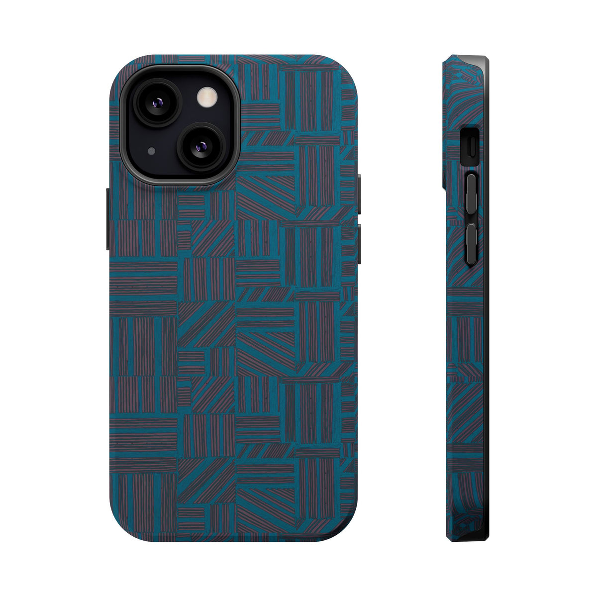 Impact Resistant Phone Case-20% OFF Entire Order, And Free Shipping, Teal Geometric MagSafe case for a modern iPhone design; impact resistant iphone 17 case-20% OFF Entire Order, and Free Shipping.