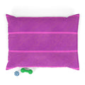 Plush Purple Stripe Pet Bed — Soft Cozy Cushion for Dogs & Cats