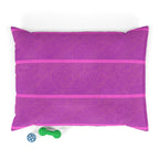 Plush Purple Stripe Pet Bed — Soft Cozy Cushion for Dogs & Cats