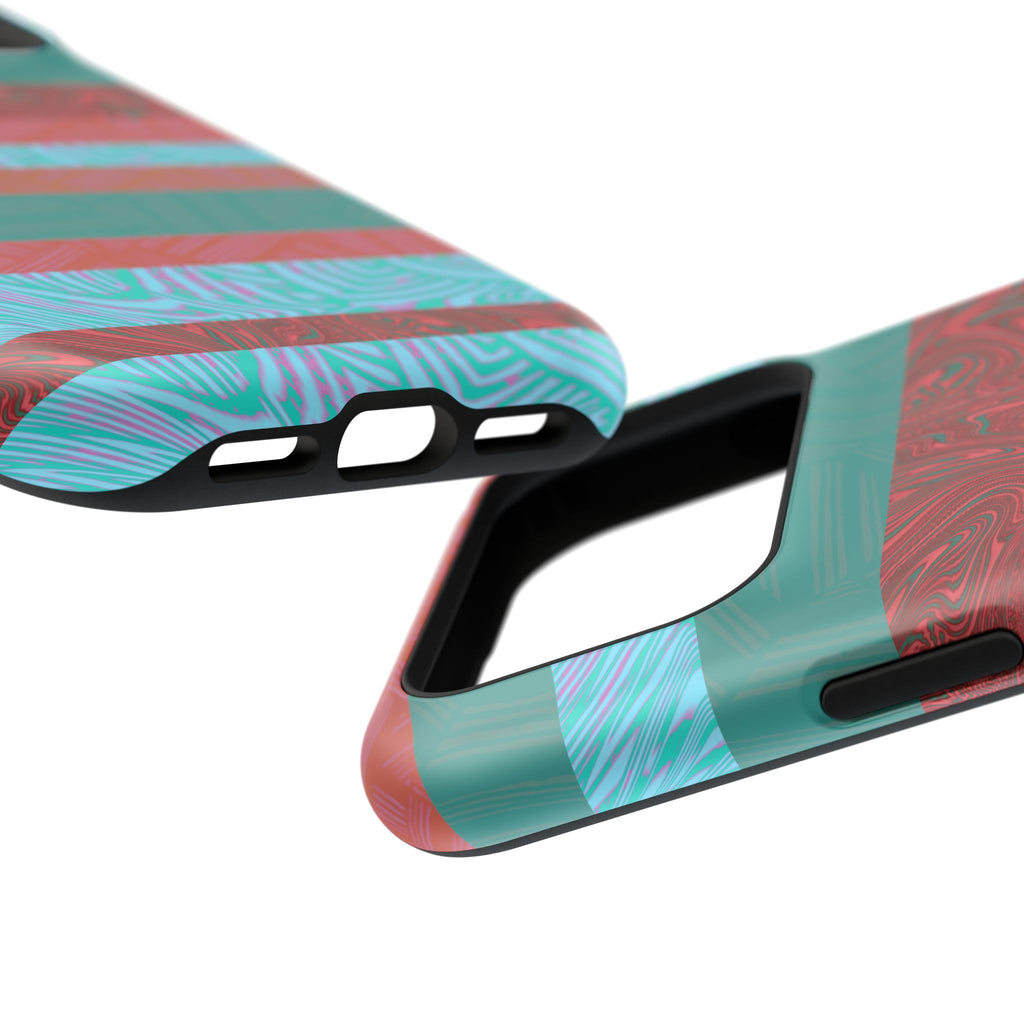 Fractyl MagSafe Compatible iPhone 18 Pro Max Case, Teal Coral Impact-Resistant Magnetic Cover