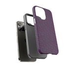 Shockproof Iphone 17 Pro Cover, Purple Geometric Dual-Layer TPU Case, UV-Protected
