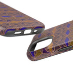 Phone Case — Geometric Tribal Pattern Magnetic Impact-Resistant Case, Fractyl impact resistant iphone 16 pro case in an exploded view highlighting its layered protective design.
