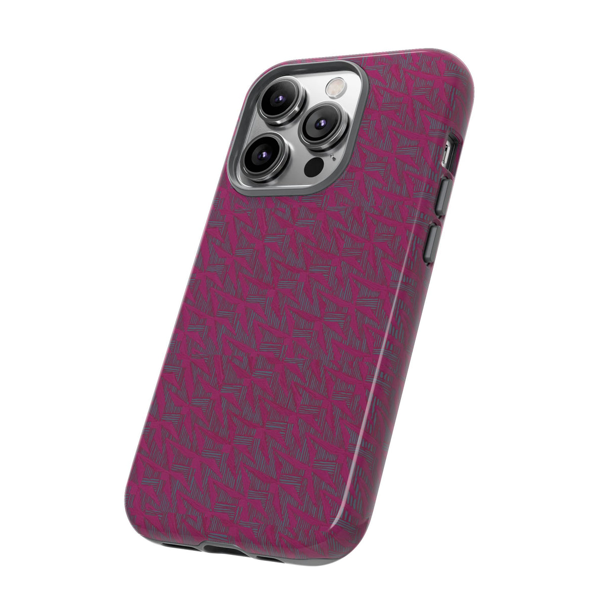 Pink Textured Wireless Charging Case | Premium Slim Dual-Layer Protective iPhone Cover