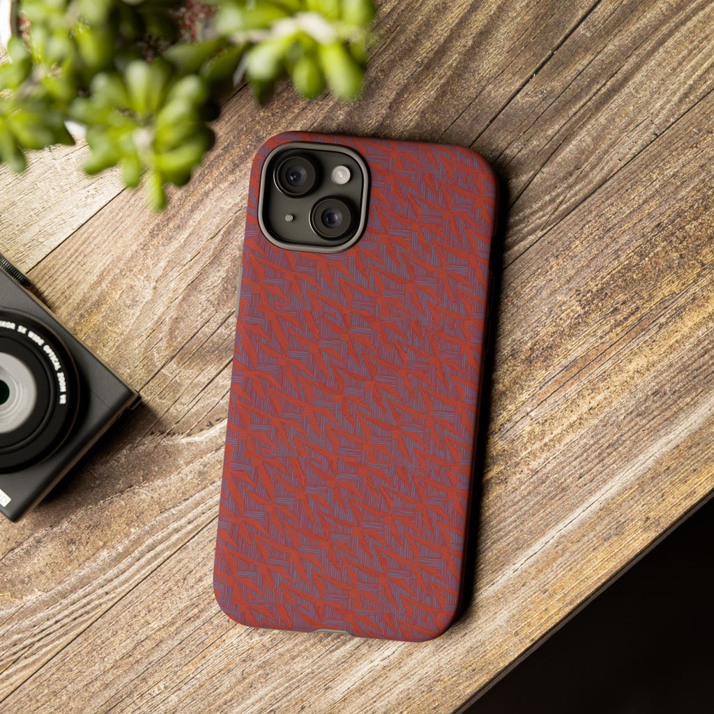 Wireless Charging iPhone 17 ProMax Case – Rugged Red Pebble Texture Shockproof Cover