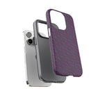 Shockproof Iphone 17 Pro Cover, Purple Geometric Dual-Layer TPU Case, UV-Protected