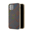 Biodegradable Phone Case — Earthy Geometric Plaid Eco-Friendly Cover, eco friendly phone case product image