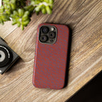 Wireless Charging iPhone 17 ProMax Case – Rugged Red Pebble Texture Shockproof Cover