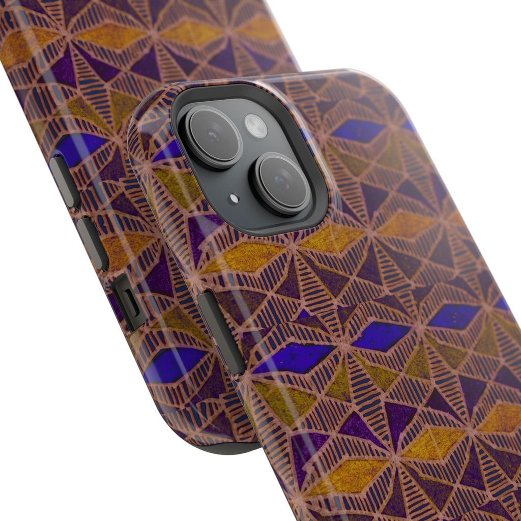 Fractyl Impact Resistant Iphone 16 Pro Case - Geometric Tribal Magnetic MagSafe Cover