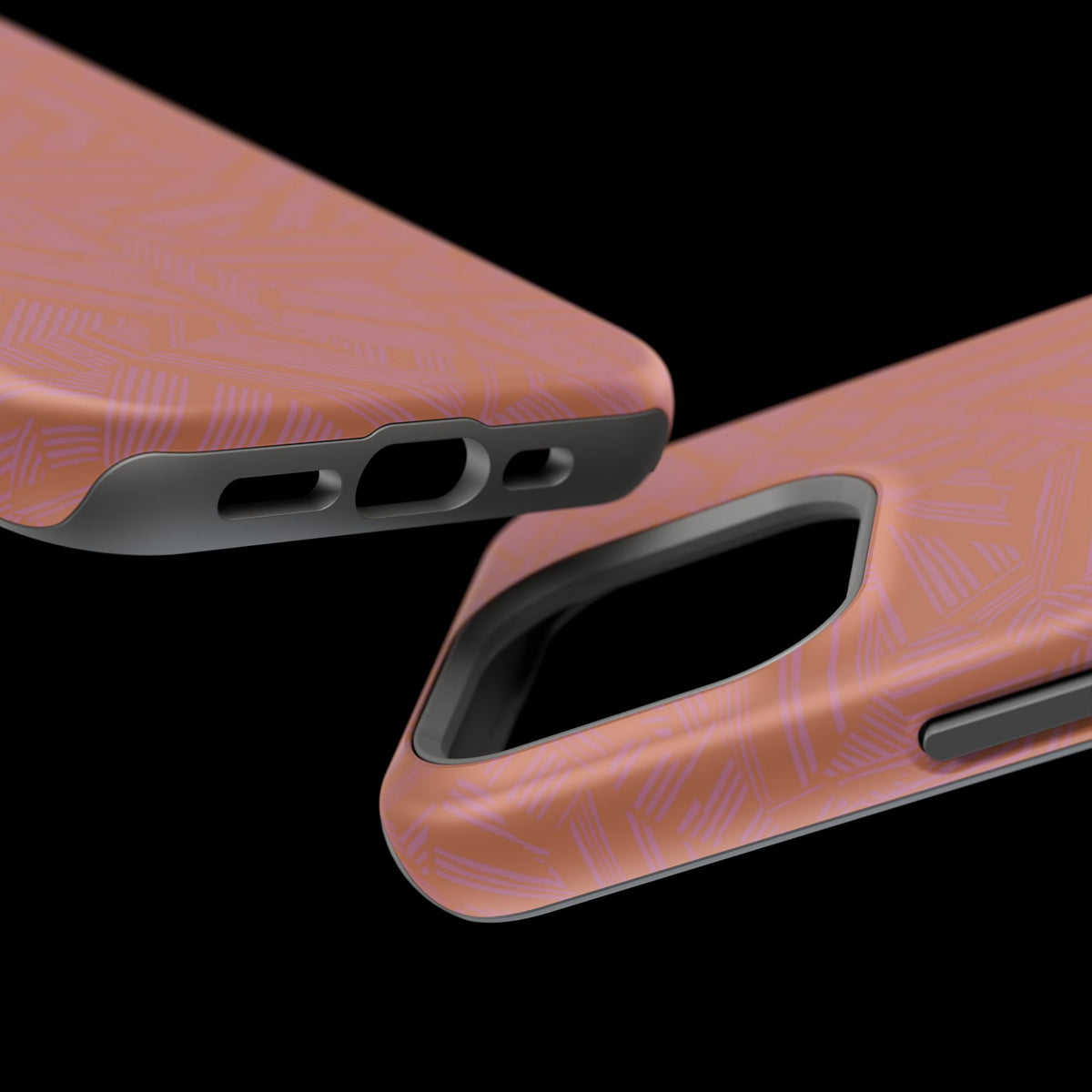 Protective iPhone 18 Pro Max Case With Terracotta Geometric MagSafe Impact Resistance