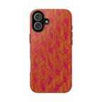 Tough Phone Case — Vibrant Tropical Herringbone Pattern, impact resistant iphone 17 case with vivid tropical geometric artwork