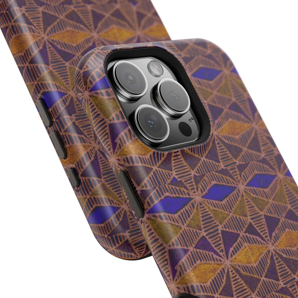 Fractyl Impact Resistant Iphone 16 Pro Case - Geometric Tribal Magnetic MagSafe Cover