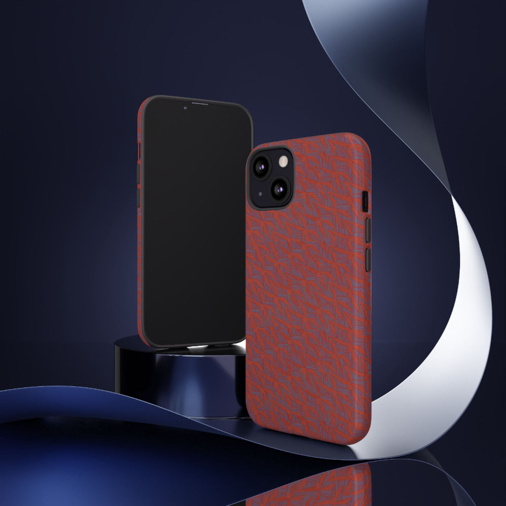 Wireless Charging iPhone 17 ProMax Case – Rugged Red Pebble Texture Shockproof Cover