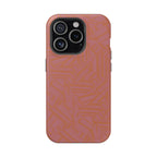 Protective iPhone 18 Pro Max Case With Terracotta Geometric MagSafe Impact Resistance