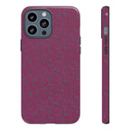 Pink Textured Tough Phone Case — Protective Slim iPhone Cover, durable wireless charging case