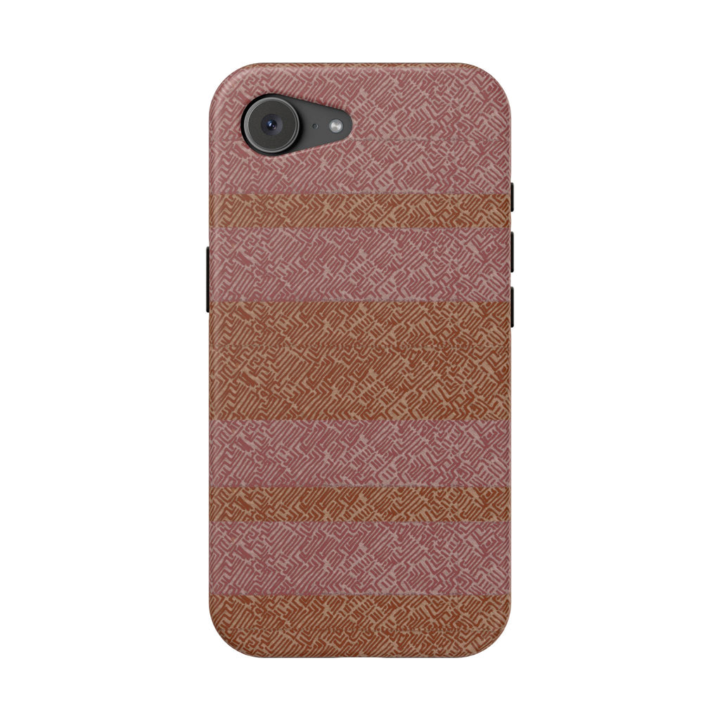 Striped Leather-Texture Magnetic Phone Case — Impact-Resistant iPhone Cover, durable striped wireless charging iphone 18 pro max case