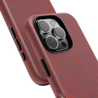 Wireless Charging iPhone 17 ProMax Case – Rugged Red Pebble Texture Shockproof Cover
