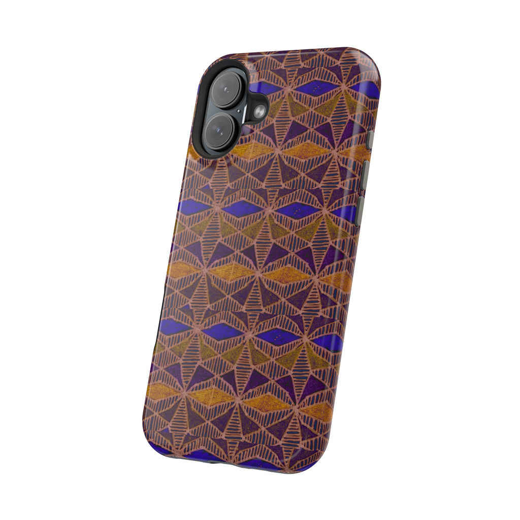 Fractyl Impact Resistant Iphone 16 Pro Case - Geometric Tribal Magnetic MagSafe Cover