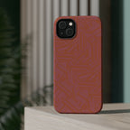 Protective iPhone 18 Pro Max Case With Terracotta Geometric MagSafe Impact Resistance