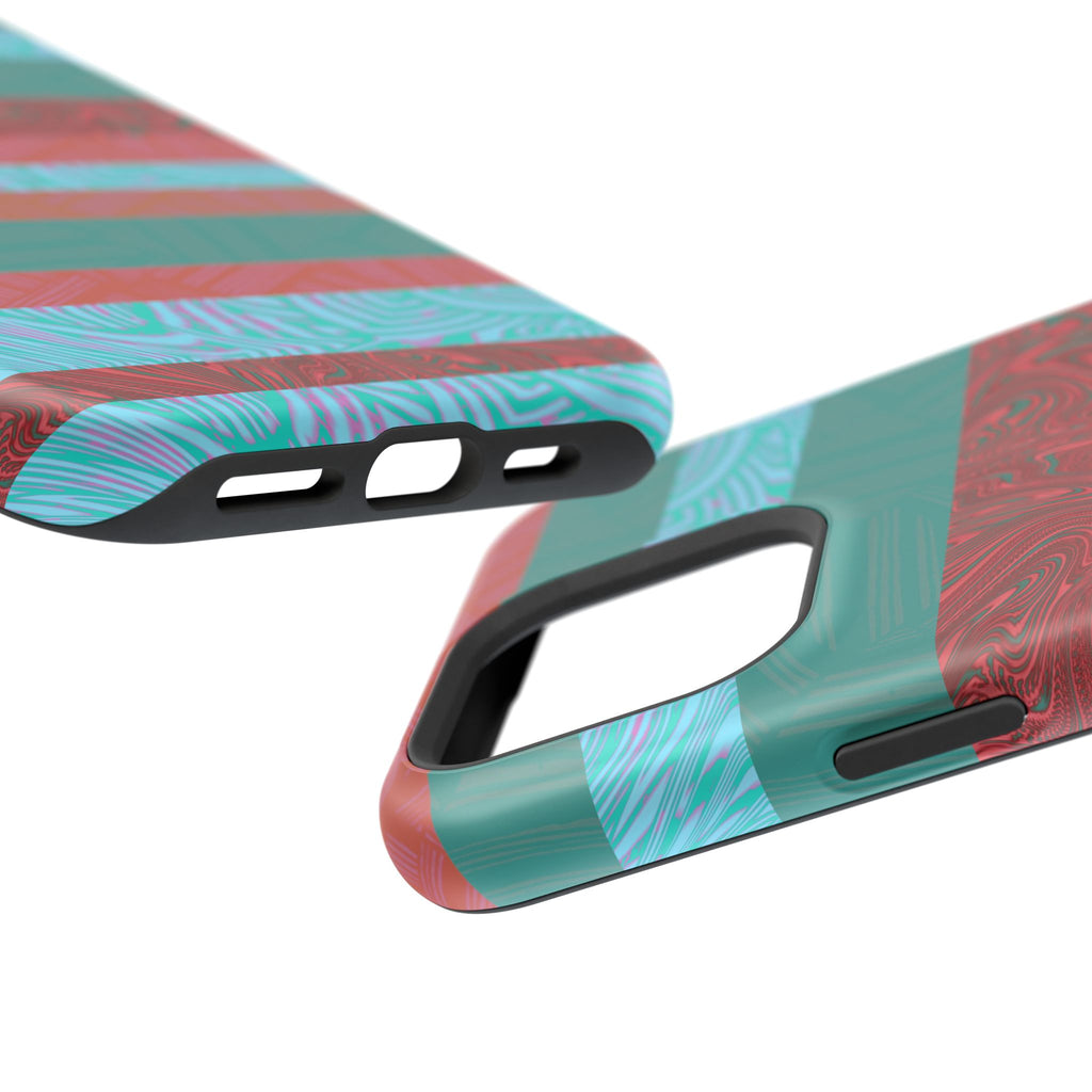Fractyl MagSafe Compatible iPhone 18 Pro Max Case, Teal Coral Impact-Resistant Magnetic Cover