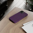 Shockproof Iphone 17 Pro Cover, Purple Geometric Dual-Layer TPU Case, UV-Protected