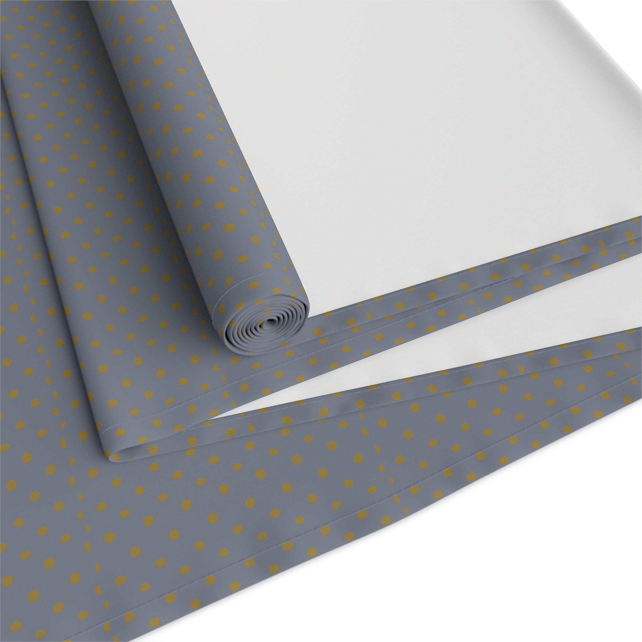Solid Gray Table Runner — Cotton-Poly Dining Accent