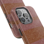 Striped Leather-Texture Magnetic Phone Case — Impact-Resistant iPhone Cover, close-up camera wireless charging iphone 18 pro max case