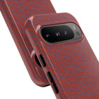 Wireless Charging iPhone 17 ProMax Case – Rugged Red Pebble Texture Shockproof Cover