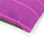 Plush Purple Stripe Pet Bed — Soft Cozy Cushion for Dogs & Cats