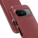 Wireless Charging iPhone 17 ProMax Case – Rugged Red Pebble Texture Shockproof Cover