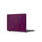 Psychedelic Wave Matte MacBook Case — Purple & Red Swirl Laptop Cover