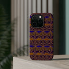 Phone Case — Geometric Tribal Pattern Magnetic Impact-Resistant Case, Fractyl impact resistant iphone 16 pro case with warm geometric tribal artwork and impact-ready construction.
