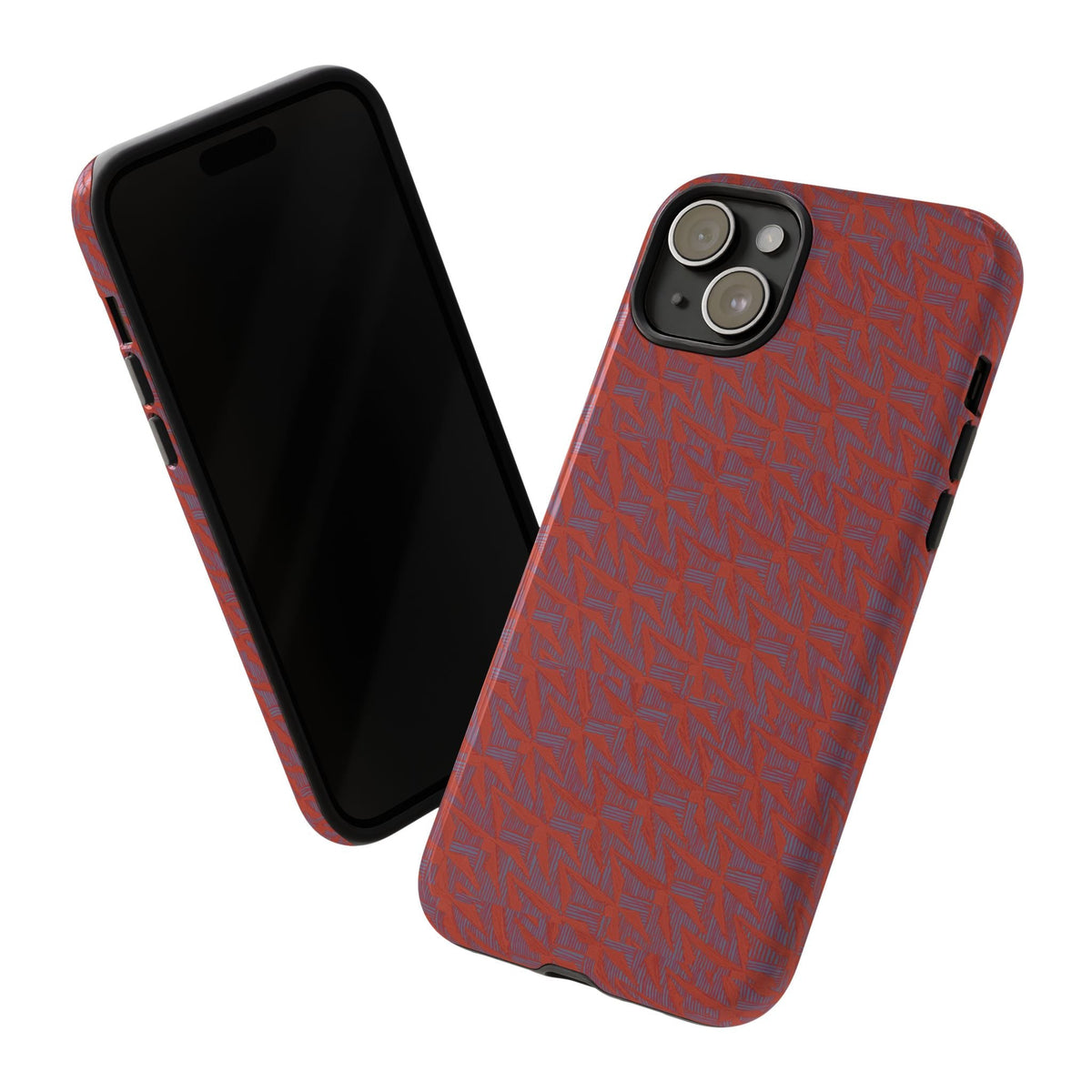 Wireless Charging iPhone 17 ProMax Case – Rugged Red Pebble Texture Shockproof Cover