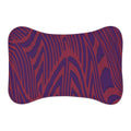 Pet Feeding Mat in wood grain print with a luxurious purple and red design. This memory foam dog mat is perfect for adding a touch of style to your pet's feeding area. Ideal as a boho pet mat or a cat placemat, it's a non-slip mat that fits both cat and dog bowls. A washable and waterproof mat that thematically complements any modern pet space, suitable for small dogs.