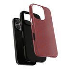 Wireless Charging iPhone 17 ProMax Case – Rugged Red Pebble Texture Shockproof Cover