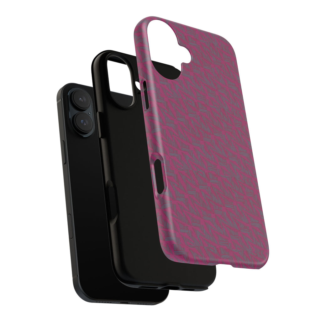 Pink Textured Wireless Charging Case | Premium Slim Dual-Layer Protective iPhone Cover