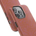 Protective iPhone 18 Pro Max Case With Terracotta Geometric MagSafe Impact Resistance