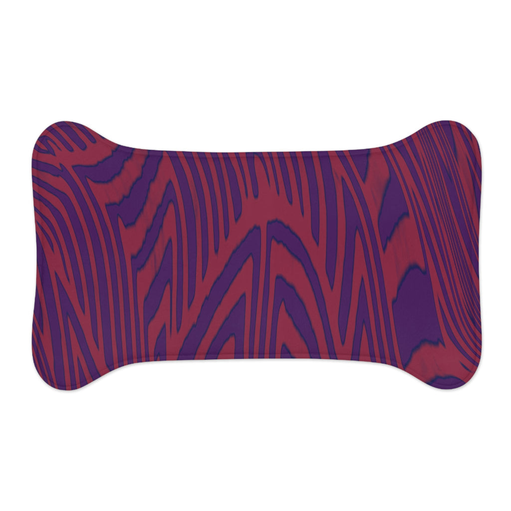 Stylish Pet Feeding Mat showcasing a vibrant wood grain print in deep purple and red. This memory foam dog mat not only enhances your decor but serves as a functional dog placemat or cat placemat. Designed for durability, this non-slip mat is perfect for busy feeding areas, making it a versatile choice for any pet owner. An excellent selection for a modern pet mat that's easy to clean and waterproof.