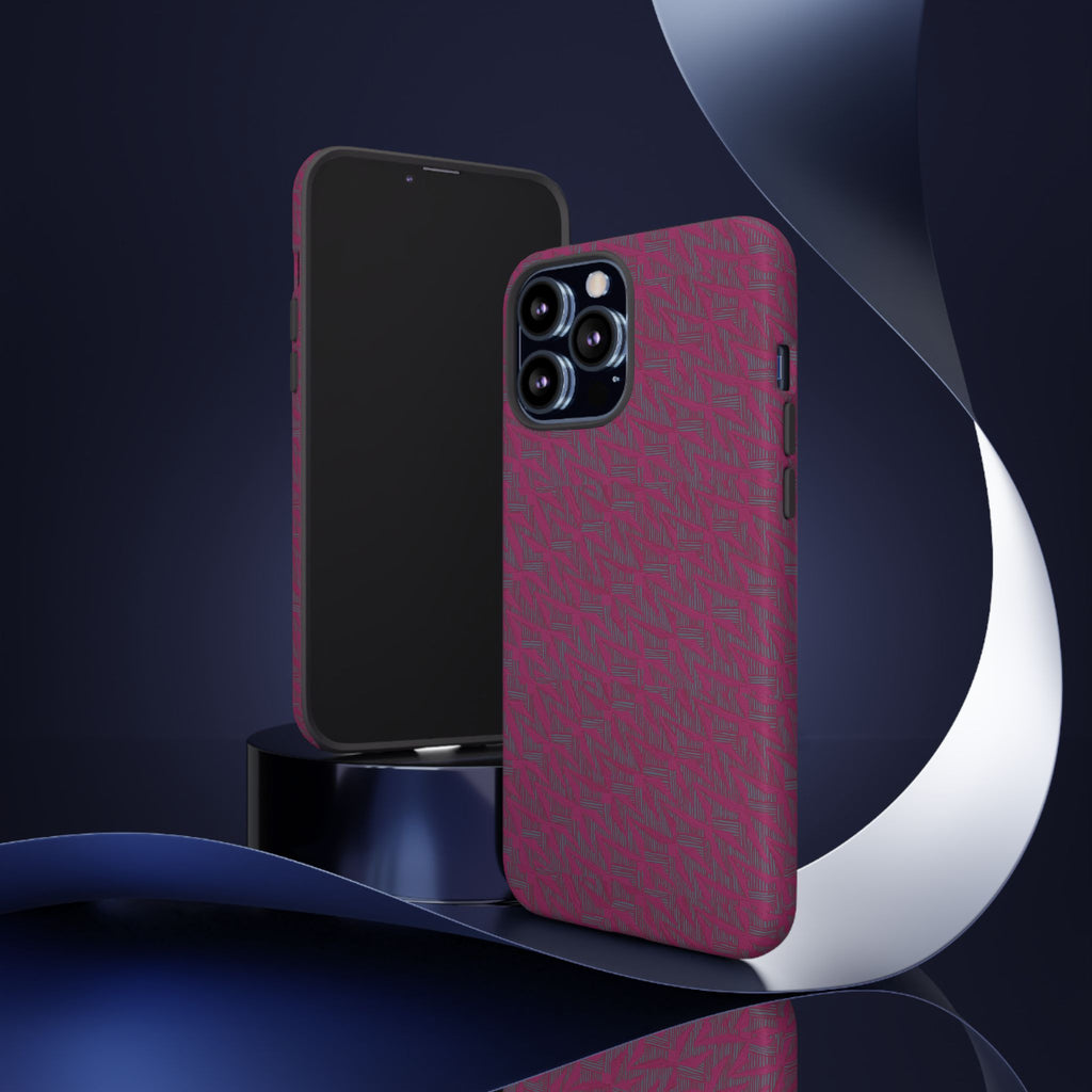 Pink Textured Wireless Charging Case | Premium Slim Dual-Layer Protective iPhone Cover