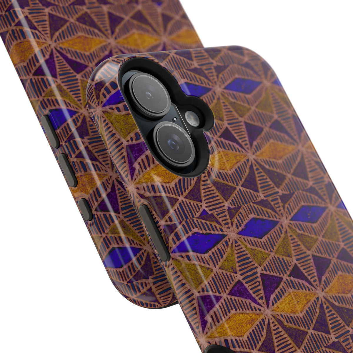 Fractyl Impact Resistant Iphone 16 Pro Case - Geometric Tribal Magnetic MagSafe Cover