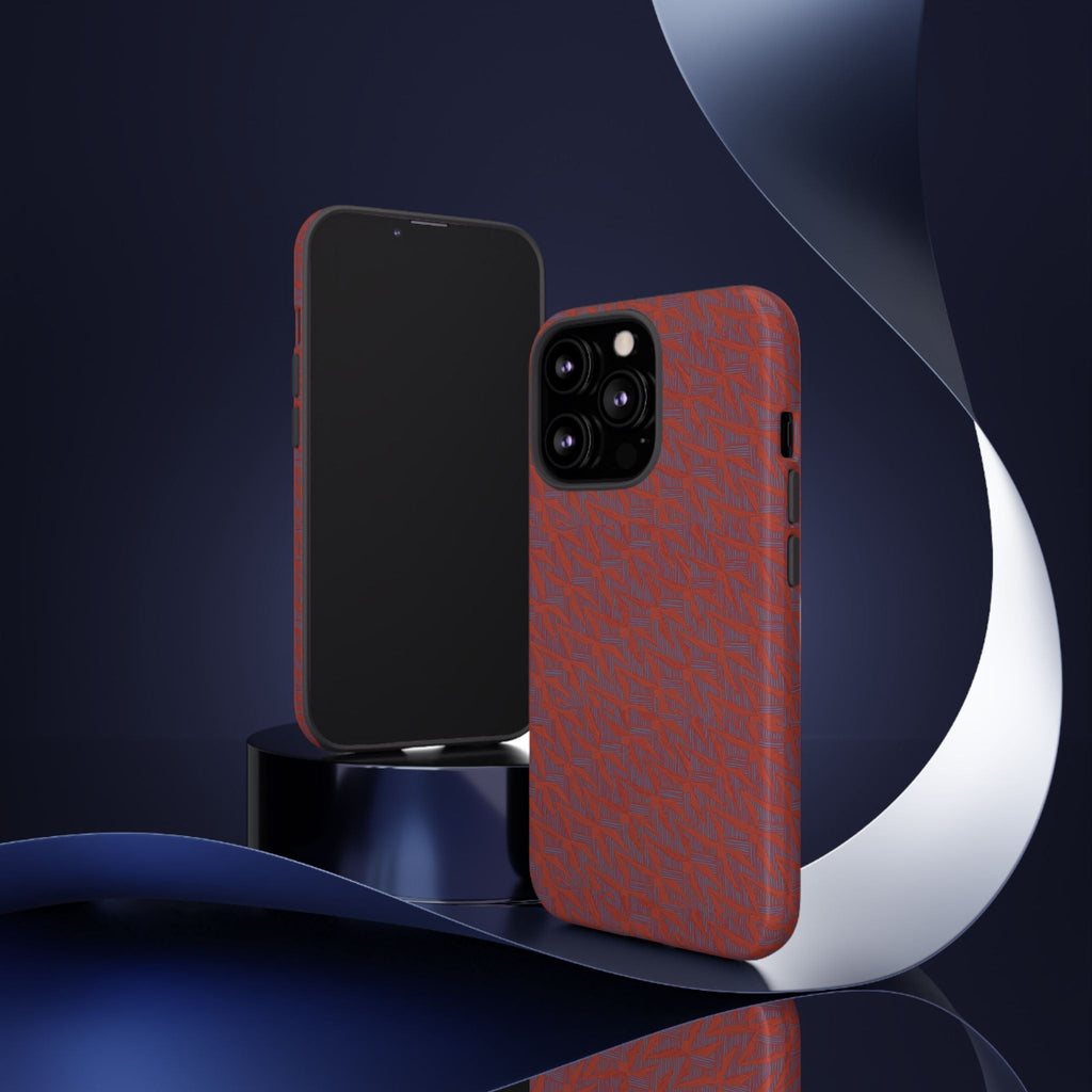 Wireless Charging iPhone 17 ProMax Case – Rugged Red Pebble Texture Shockproof Cover