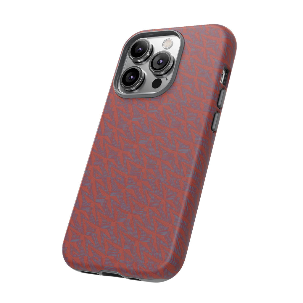 Wireless Charging iPhone 17 ProMax Case – Rugged Red Pebble Texture Shockproof Cover
