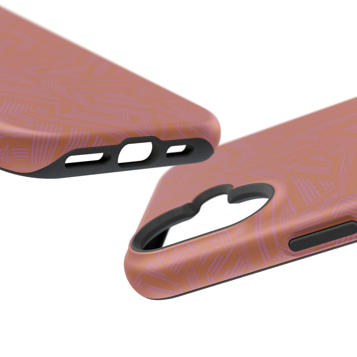 Protective iPhone 18 Pro Max Case With Terracotta Geometric MagSafe Impact Resistance