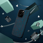Impact Resistant Phone Case-20% OFF Entire Order, And Free Shipping, Teal Geometric MagSafe slim protective phone case rear view; impact resistant iphone 17 case-20% OFF Entire Order, and Free Shipping.