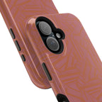 Protective iPhone 18 Pro Max Case With Terracotta Geometric MagSafe Impact Resistance